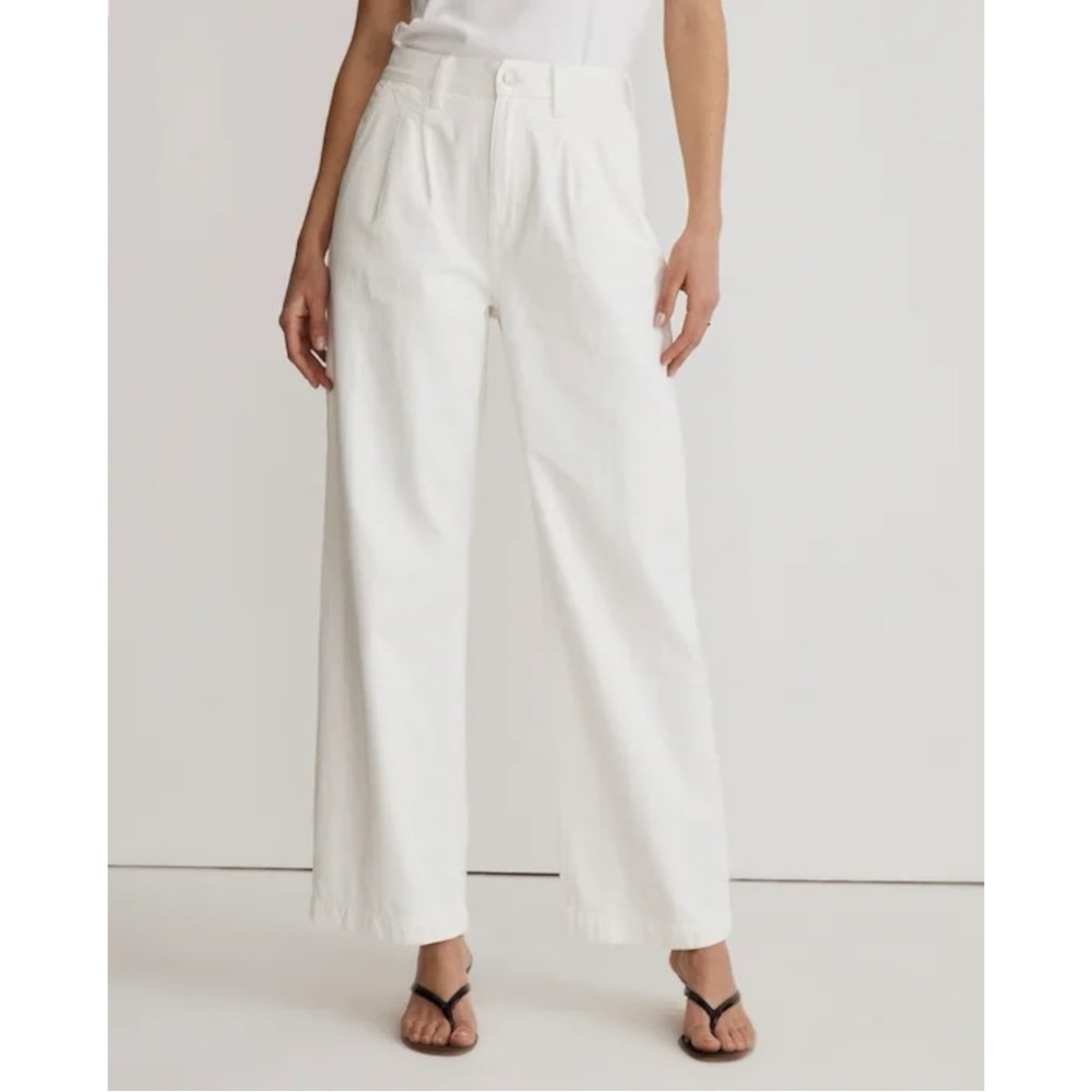 NWT Madewell The Harlow Wide Leg Jean - White Baggy Wide Leg Jeans sz 30